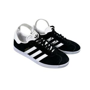 Adidas Suede Gazelle Athletic Shoe -Black/White Mens Size 8.5 Women's Size 9.5